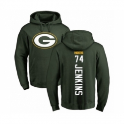 Football Green Bay Packers 74 Elgton Jenkins Green Backer Hoodie