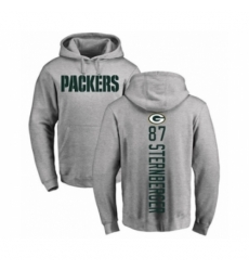 Football Green Bay Packers 87 Jace Sternberger Ash Backer Hoodie