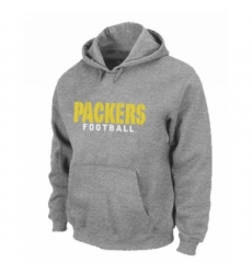 NFL Mens Nike Green Bay Packers Font Pullover Hoodie Grey