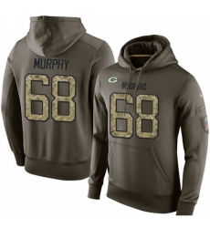 NFL Nike Green Bay Packers 68 Kyle Murphy Green Salute To Service Mens Pullover Hoodie