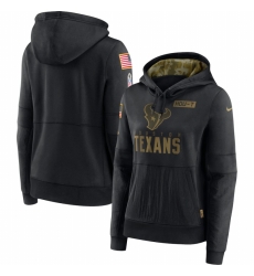 Women Houston Texans Nike 2020 Salute to Service Performance Pullover Hoodie Black