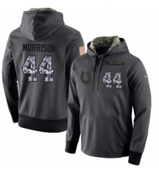 NFL Mens Nike Indianapolis Colts 44 Antonio Morrison Stitched Black Anthracite Salute to Service Player Performance Hoodie