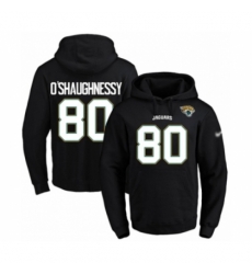 Football Mens Jacksonville Jaguars 80 James OShaughnessy Black Name Number Pullover Hoodie