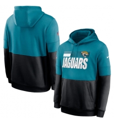 Men Jacksonville Jaguars Nike Sideline Impact Lockup Performance Pullover Hoodie Teal Black