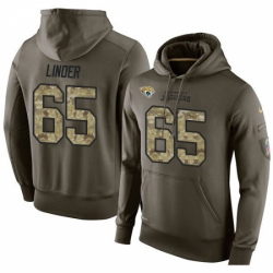 NFL Nike Jacksonville Jaguars 65 Brandon Linder Green Salute To Service Mens Pullover Hoodie