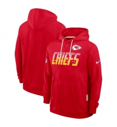 Men Kansas City Chiefs Red Sideline Standard Issue Top Prospect Dri FIT Hoodie Men Kansas City Chiefs Red Sideline Standard Issue Top Prospect Dri FIT Hoodie