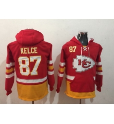 Men Nike Kansas City Chiefs Travis Kelce 87 NFL Winter Thick Hoodie