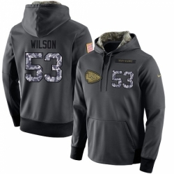 NFL Mens Nike Kansas City Chiefs 53 Ramik Wilson Stitched Black Anthracite Salute to Service Player Performance Hoodie