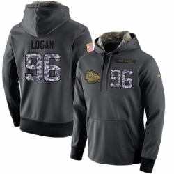 NFL Mens Nike Kansas City Chiefs 96 Bennie Logan Stitched Black Anthracite Salute to Service Player Performance Hoodie