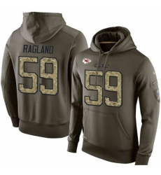 NFL Nike Kansas City Chiefs 59 Reggie Ragland Green Salute To Service Mens Pullover Hoodie