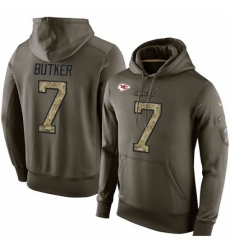 NFL Nike Kansas City Chiefs 7 Harrison Butker Green Salute To Service Mens Pullover Hoodie