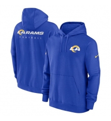 Men Los Angeles Rams Blue Sideline Club Fleece Pullover Hoodie