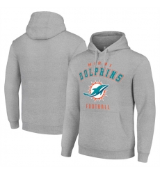 Men Miami Dolphins Grey Pullover Hoodie