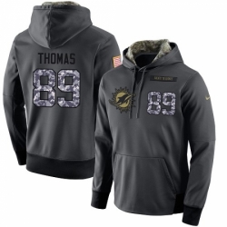 NFL Mens Nike Miami Dolphins 89 Julius Thomas Stitched Black Anthracite Salute to Service Player Performance Hoodie