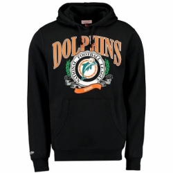 NFL Miami Dolphins Mitchell Ness Fair Catch Pullover Hoodie Black