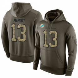 NFL Nike Miami Dolphins 13 Dan Marino Green Salute To Service Mens Pullover Hoodie