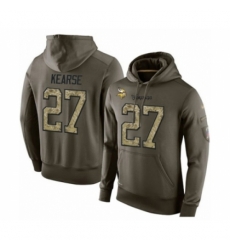 Football Mens Minnesota Vikings 27 Jayron Kearse Green Salute To Service Pullover Hoodie