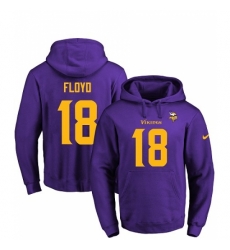 NFL Mens Nike Minnesota Vikings 18 Michael Floyd PurpleGold No Name Number Pullover Hoodie