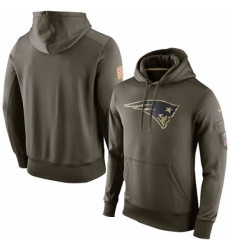 NFL Mens New England Patriots Nike Olive Salute To Service KO Performance Hoodie