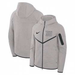 Men New York Giants Grey Tech Fleece Windrunner Full Zip Hoodie