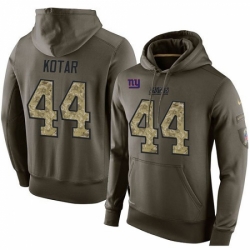 NFL Nike New York Giants 44 Doug Kotar Green Salute To Service Mens Pullover Hoodie