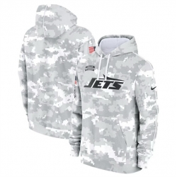 Men New York Jets 2024 Arctic Camo Salute To Service Club Fleece Pullover Stitched Hoodie