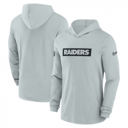 Men Las Vegas Raiders Grey Sideline Performance Hoodie