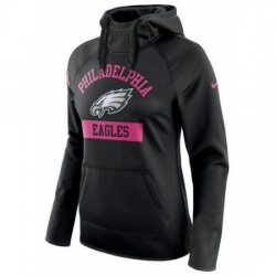 NFL Philadelphia Eagles Nike Womens Breast Cancer Awareness Circuit Performance Pullover Hoodie Black