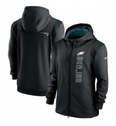 Men Nike Philadelphia Eagles Nike Black Sideline Team Full-Zip Hoodie