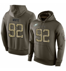 NFL Nike Philadelphia Eagles 92 Reggie White Green Salute To Service Mens Pullover Hoodie