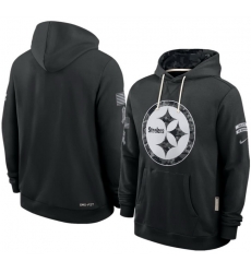 Men Pittsburgh Steelers Black 2026 Salute to Service Sideline Dri FIT Pullover Hoodie Men Pittsburgh Steelers Black 2026 Salute to Service Sideline Dri FIT Pullover Hoodie