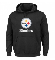 NFL Mens Pittsburgh Steelers Black Critical Victory Pullover Hoodie