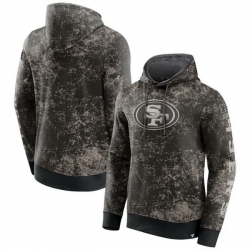 Men San Francisco 49ers Black Gray Blackout Tonal Pullover Hoodie