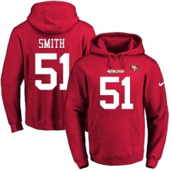 NFL Mens Nike San Francisco 49ers 51 Malcolm Smith Red Name Number Pullover Hoodie