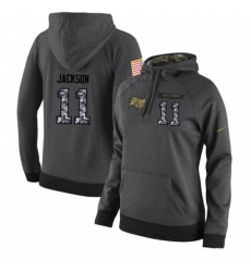 NFL Womens Nike Tampa Bay Buccaneers 11 DeSean Jackson Stitched Black Anthracite Salute to Service Player Performance Hoodie