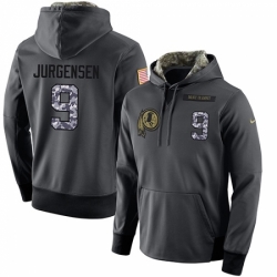 NFL Nike Washington Redskins 9 Sonny Jurgensen Stitched Black Anthracite Salute to Service Player Performance Hoodie