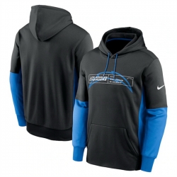 Men Los Angeles Chargers Black Color Block Fleece Performance Pullover Hoodie