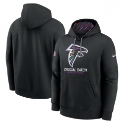 Men Atlanta Falcons Black 2024 Crucial Catch Club Pullover Hoodie