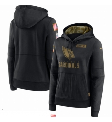 Women Arizona Cardinals Nike 2020 Salute to Service Performance Pullover Hoodie Black