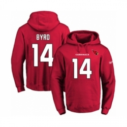 Football Mens Arizona Cardinals 14 Damiere Byrd Red Name Number Pullover Hoodie