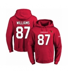 Football Mens Arizona Cardinals 87 Maxx Williams Red Name Number Pullover Hoodie