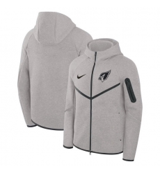 Men Arizona Cardinals Grey Tech Fleece Windrunner Full Zip Hoodie Men Arizona Cardinals Grey Tech Fleece Windrunner Full Zip Hoodie