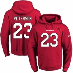 NFL Mens Nike Arizona Cardinals 23 Adrian Peterson Red Name Number Pullover Hoodie