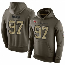 NFL Nike Arizona Cardinals 97 Josh Mauro Green Salute To Service Men Pullover Hoodie