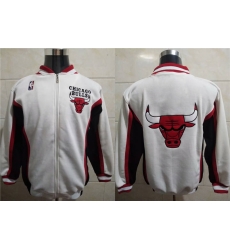 Men Chicago Bulls Blank White Stitched NBA Hoodie