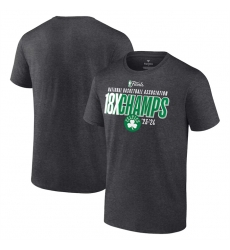 Men Boston Celtics Heather Charcoal 18 Time Finals Champions Steal The Ball T Shirt  