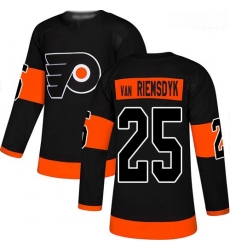 Flyers #25 James Van Riemsdyk Black Alternate Authentic Stitched Hockey Jersey