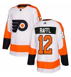 Mens Adidas Philadelphia Flyers 12 Michael Raffl Authentic White Away NHL Jersey 