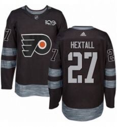 Mens Adidas Philadelphia Flyers 27 Ron Hextall Premier Black 1917 2017 100th Anniversary NHL Jersey 