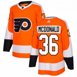 Mens Adidas Philadelphia Flyers 36 Colin McDonald Premier Orange Home NHL Jersey 